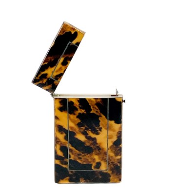 Lot 62 - A Victorian tortoiseshell card case.