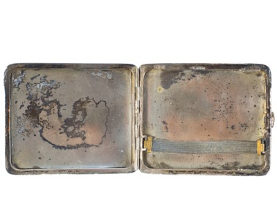 Lot 363 - A German early 20th century 900 silver and enamel erotic novelty cigarette case.