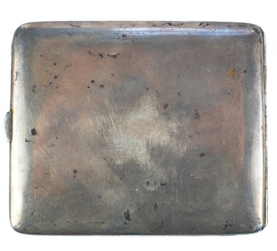 Lot 363 - A German early 20th century 900 silver and enamel erotic novelty cigarette case.