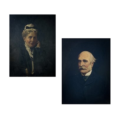 Lot 1470 - Late Victorian English School two portraits.