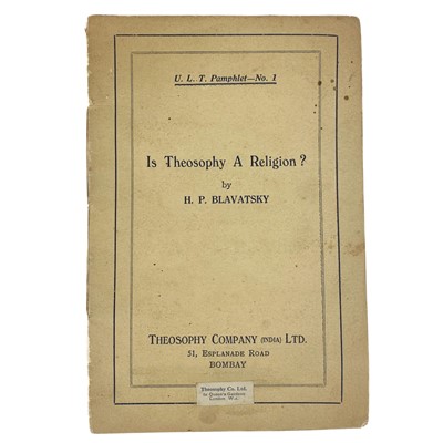 Lot 48 - H. P. Blavatsky and Theosophy interest.