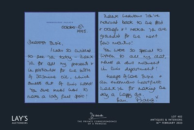 Lot 402 - Diana - The Private Correspondence of a Princess