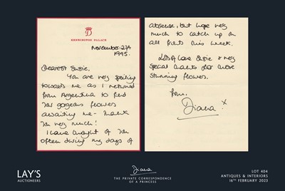 Lot 404 - Diana - The Private Correspondence of a Princess