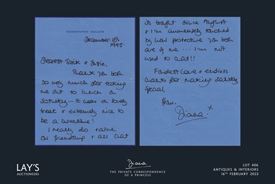 Lot 406 - Diana - The Private Correspondence of a Princess