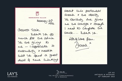 Lot 412 - Diana - The Private Correspondence of a Princess