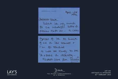 Lot 415 - Diana - The Private Correspondence of a Princess