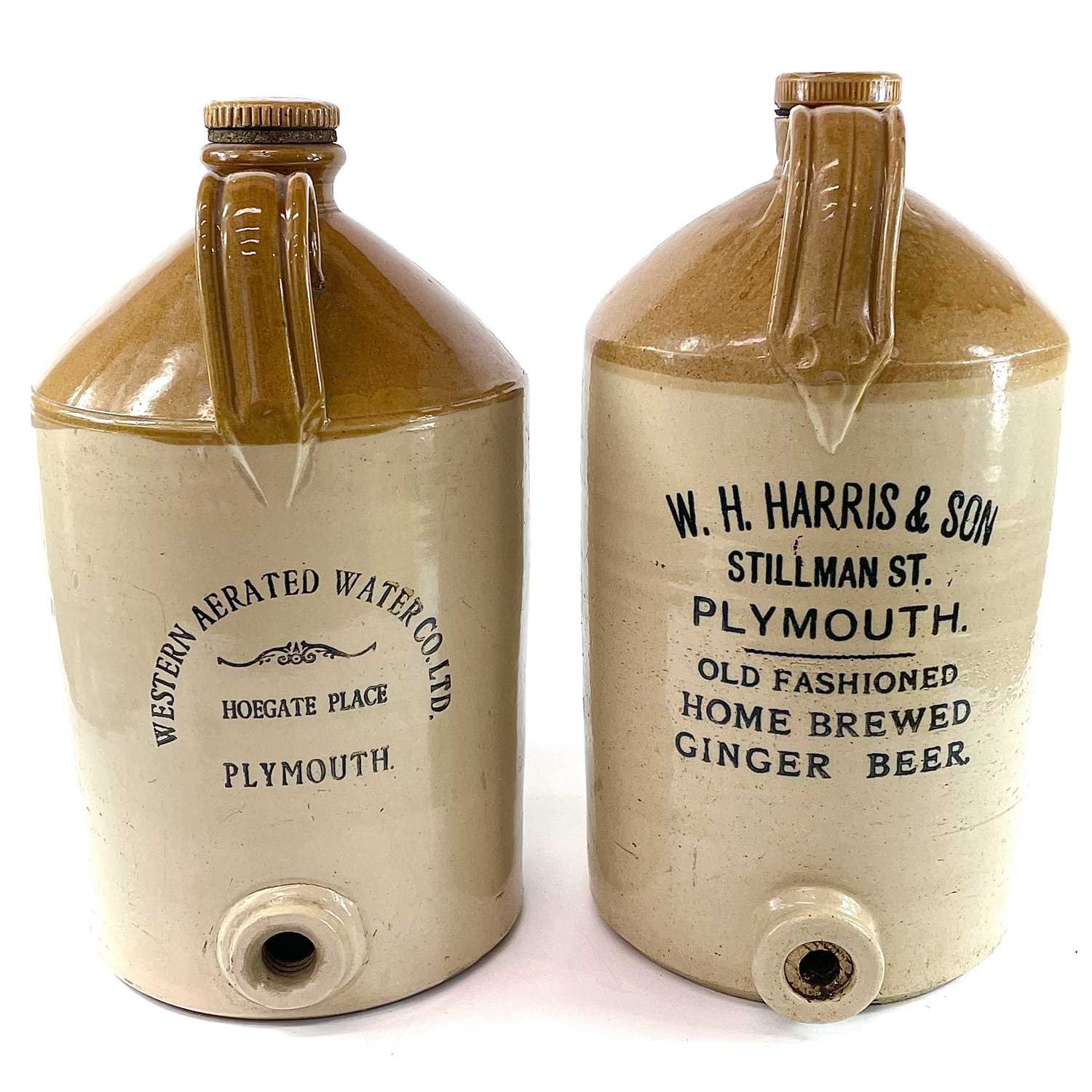 Lot 179 - Two brewery stoneware flagons.