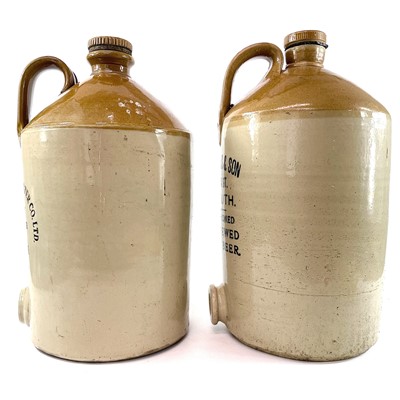 Lot 179 - Two brewery stoneware flagons.