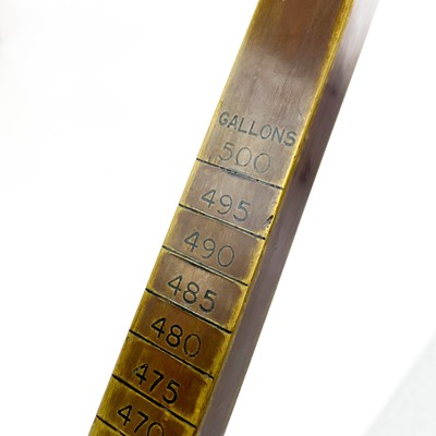 Lot 263 - An early 20th century square brass oil dipstick.