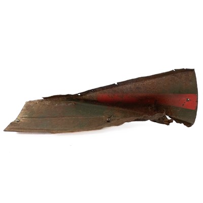 Lot 512 - WWII wreckage, the tail fin from a 500lb German bomb.