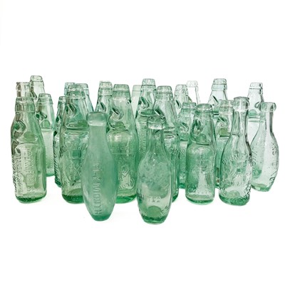 Lot 181 - A large collection of glass Codd bottles.