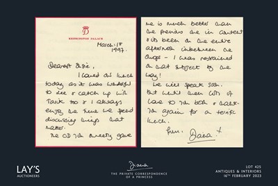 Lot 425 - Diana - The Private Correspondence of a Princess