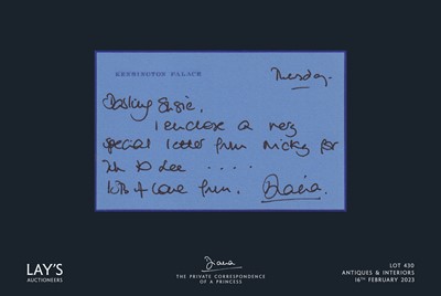 Lot 430 - Diana - The Private Correspondence of a Princess