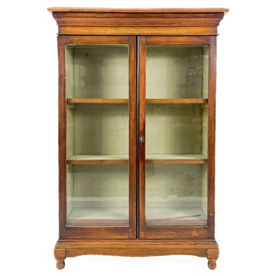 Lot 1962 - A Victorian walnut bookcase with glazed doors.