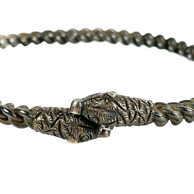 Lot 32 - An Indian silver bangle.