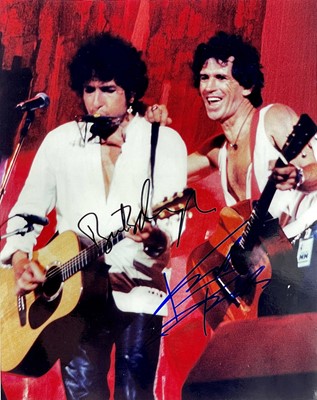 Lot 145 - SIGNED - Bob Dylan and Keith Richards.