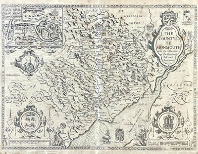 Lot 229 - JOHN SPEED. 'The Countye of Monmouth'.