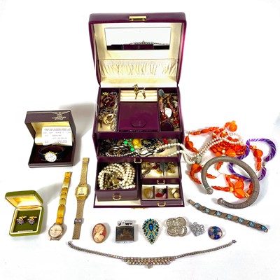 Lot 311 - A  box of costume jewellery.