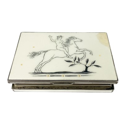 Lot 342 - An Art Deco Austria-Hungarian silver and enamel cigarette or snuff box.