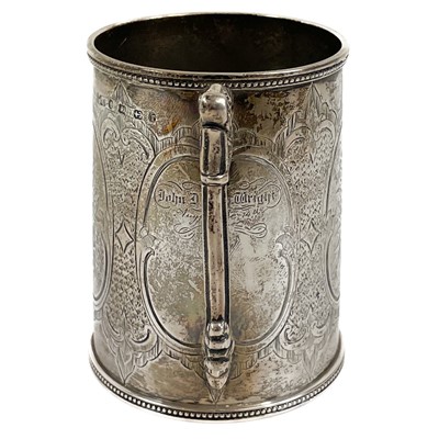 Lot 369 - A Victorian silver mug by George Unite.