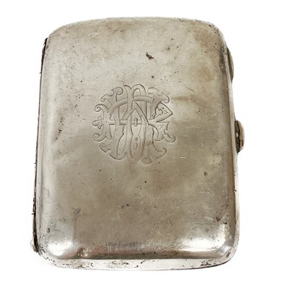 Lot 249 - A silver cigarette case by Thomas Bishton.