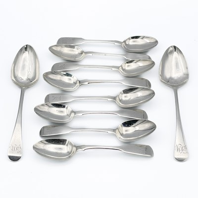 Lot 328 - A set of four silver teaspoons by John, Henry & Charles Lias.