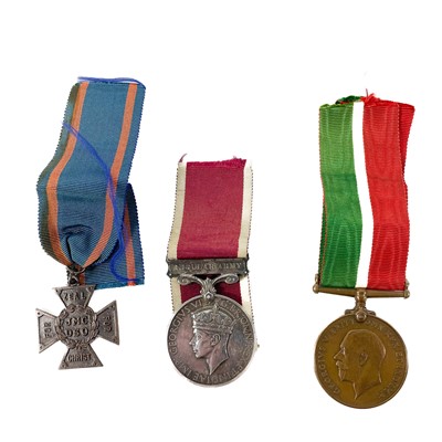 Lot 400 - Medals - Army Long Service/Mercantile Marine.