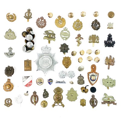 Lot 406 - Military, Police, Fire Brigade Cap Badges/Buttons etc.