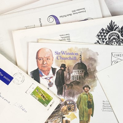 Lot 519 - A "Glory Box" of Mixed Stamp Albums, First Day Covers, Stamp Packets etc.