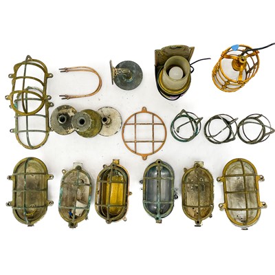 Lot 151 - A collection of marine bulkhead light fitting carcasses.