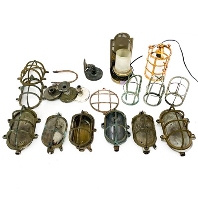 Lot 78 - A collection of marine bulkhead light fitting carcasses.