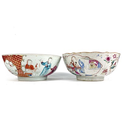 Lot 142 - Two Chinese famille rose porcelain bowls, Qianlong period.