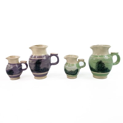 Lot 893 - Four Boscastle pottery teapots along with other Boscastle pottery items.