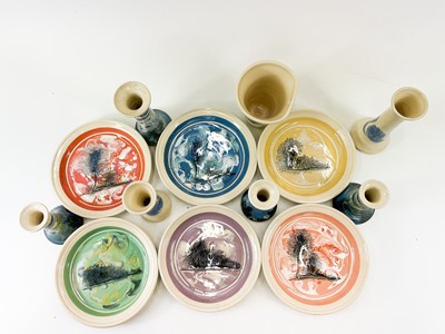 Lot 894 - A collection of Boscastle pottery items.