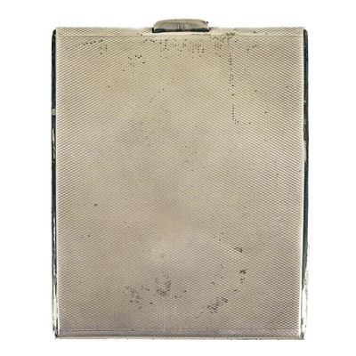 Lot 15 - A silver engine turned cigarette case by Walker & Hall.
