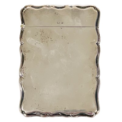 Lot 293 - A George V silver card case by A & J Zimmerman Ltd.