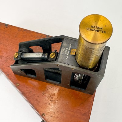 Lot 159 - A WWII era lacquered brass Watkin Clinometer Pitkin London.