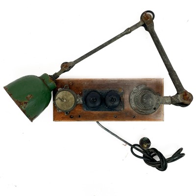 Lot 166 - A Dugdills adjustable machinist lamp.