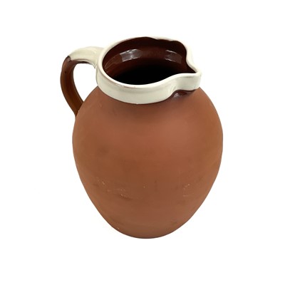 Lot 820 - A Royal Barum Ware Terracotta Jug by Brannam Ltd together with other pottery items.