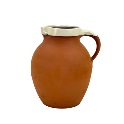 Lot 820 - A Royal Barum Ware Terracotta Jug by Brannam Ltd together with other pottery items.