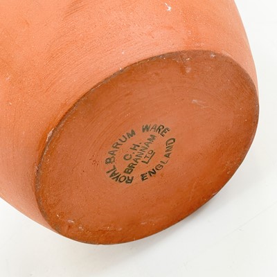 Lot 820 - A Royal Barum Ware Terracotta Jug by Brannam Ltd together with other pottery items.