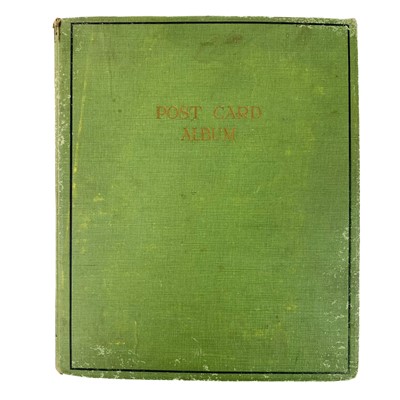 Lot 909 - Green Vintage Postcards Album - containing mostly subject cards.