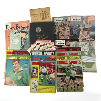 Lot 911 - Cigarette Cards/Trade Cards, Theatre Programmes & Sports Magazines.