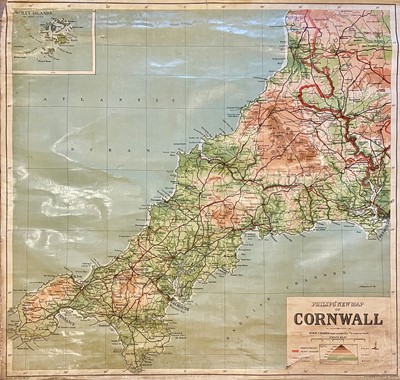 Lot 530 - 'Philips New Map of Cornwall'