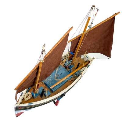 Lot 466 - A model of a Newlyn two mast lugger PZ233 Mystery.