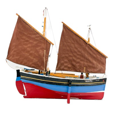 Lot 466 - A model of a Newlyn two mast lugger PZ233 Mystery.