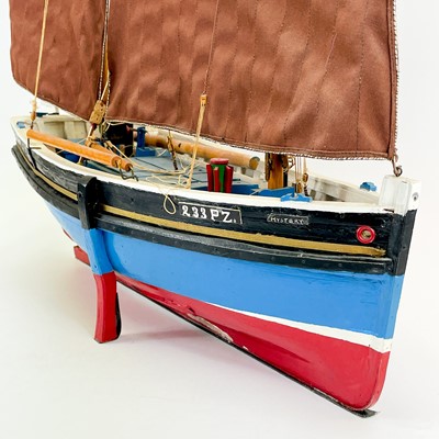 Lot 466 - A model of a Newlyn two mast lugger PZ233 Mystery.