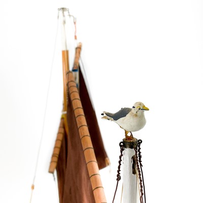Lot 466 - A model of a Newlyn two mast lugger PZ233 Mystery.