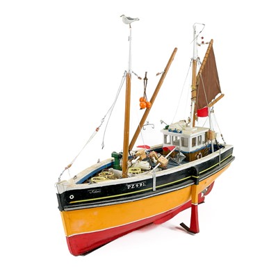 Lot 467 - A model of a Newlyn two mast lugger PZ 491 Modinas.
