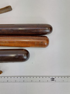 Lot 408 - Police Helmet, Truncheons, Cape etc.